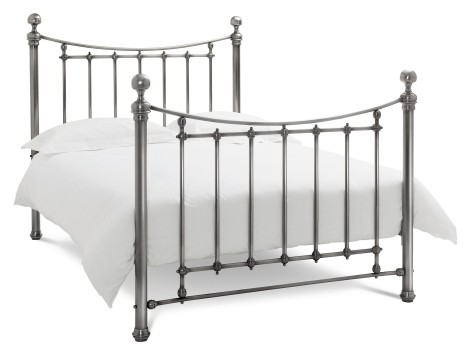 Isabelle Antique Nickel Bedstead (Double 135cm)