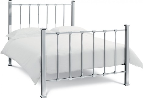 Madison Shiny Nickel Bedstead (Double 135cm)
