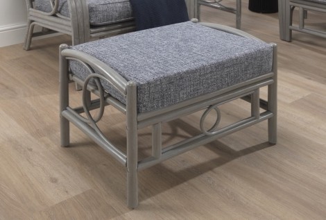 Desser - Madrid - Grey Wash - Cane Footstool