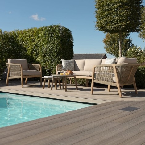 Martinique 3 Seat Sofa With 2 Tables