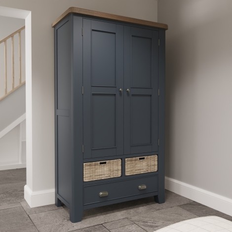 Ellie Blue Painted & Oak - Large Larder Unit