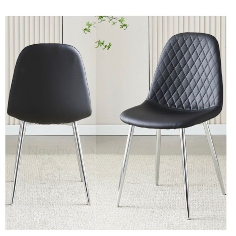 Mexico Black PU Chair (Pair)