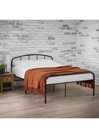 Milton Black Metal Double Bed Frame