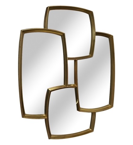 Angled Frame Mirror - Gold