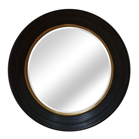 Round Convex Mirror - Black