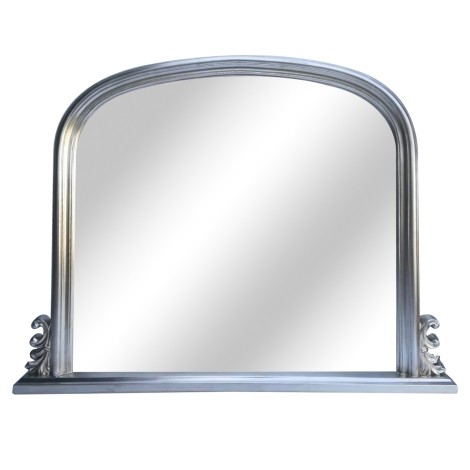 Overmantle Mirror - Silver