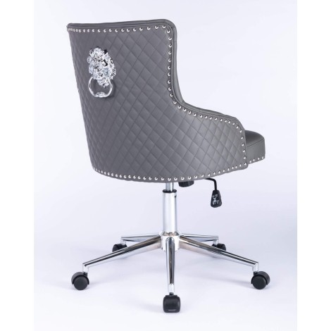 Chelsea -  Lion head Knocker - Quilted Back - PU - Gas Lift Office Chairs