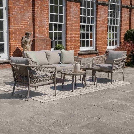 Monaco 2 Seat Sofa Set - Cool Linen