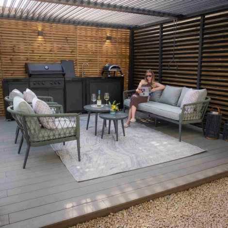 Monaco 3 Seat Sofa Set - Ivy Green