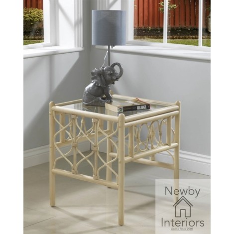 Morley Lamp Table Natural Wash Rattan
