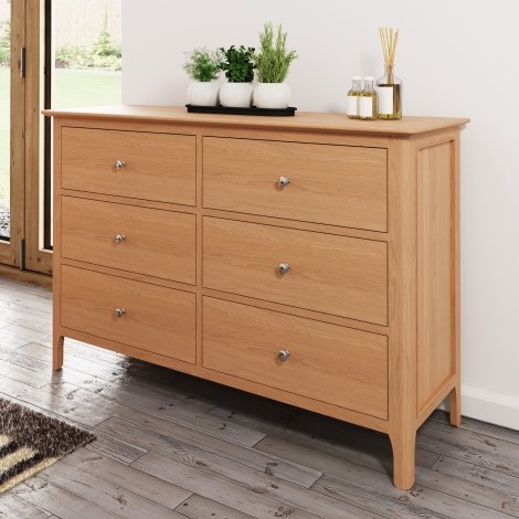 Natalie Light Oak - 6 Drawer Chest