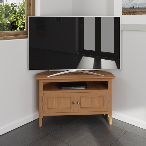 Natalie Light Oak Corner TV Cabinet