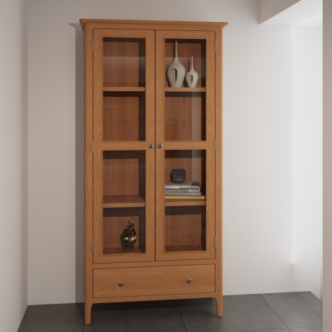 Natalie Light Oak Display Cabinet