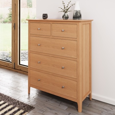 Natalie Light Oak - 2 Over 3 Jumbo Chest