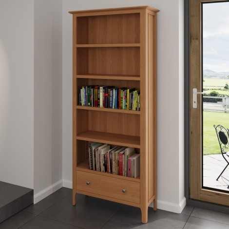 Natalie Light Oak Large Bookcase