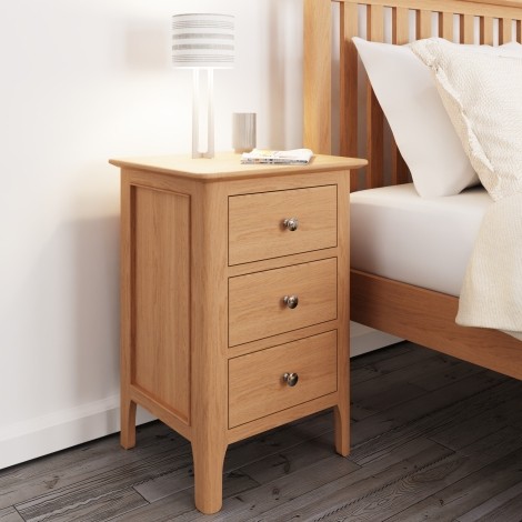 Natalie Light Oak - Large Bedside Cabinet