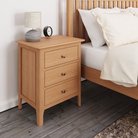 Natalie Light Oak - Extra Large Bedside Cabinet