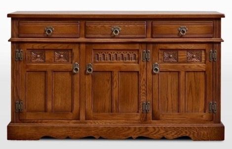 Old Charm - OCH2145 - Oak - 3 Door 3 Drawer - Sideboard