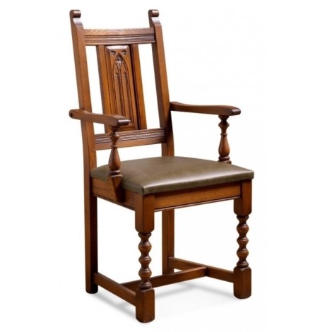 Old Charm - OCH2287 - Leather - Dining Carver Chair