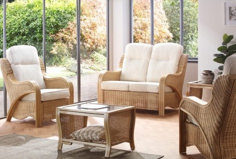 Opera Light Oak, Cane 2 Seater Sofa & 2 Chairs