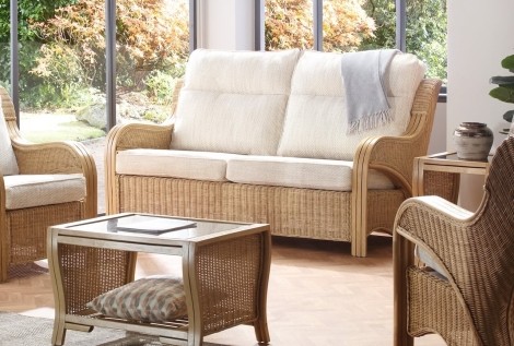 Opera Light Oak, Cane 3 Seater Sofa