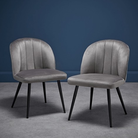 Orla Dining Chair Grey (Pair)