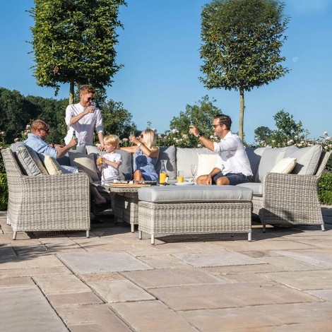 Oxford Royal U Shaped Sofa Set with Rising Table