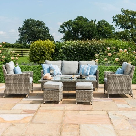 Oxford Sofa Dining Set with Ice Bucket & Rising Table