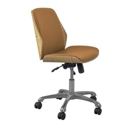 Swivel Office Chair Oak / Tan PC211