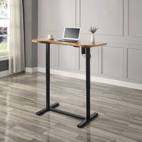 Jual - San Francisco - Oak/Black - Height Adjustable Desk - Electric