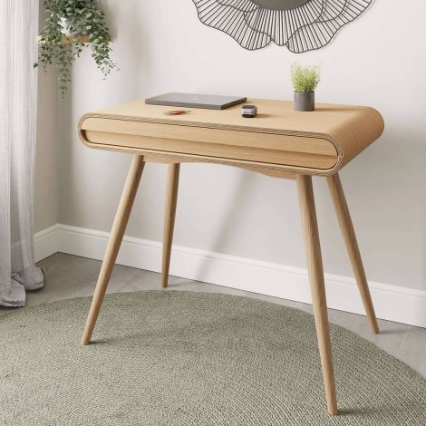 San Francisco - Oak - Natural - Rectangular Desk - Four Nordic Legs 