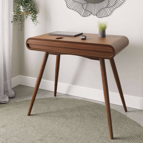 San Francisco - Walnut - Rectangular Desk - Four Nordic Legs 