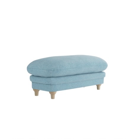 Plumpton Footstool Duck Egg Blue Weave