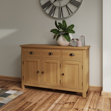 Royal Rustic Oak 3 Door Sideboard