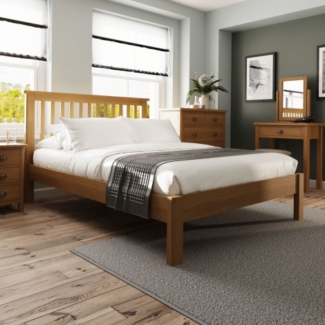 Royal Rustic Oak - 5' King Bed Frame