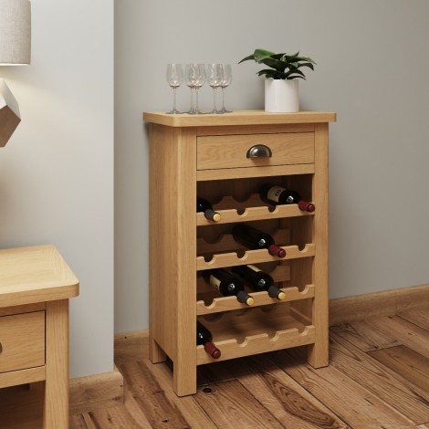 Royal Rustic Oak  Wine Cabinet 