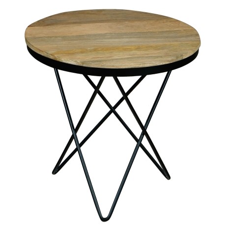 Ravi Mango Star Leg - Round Side Table