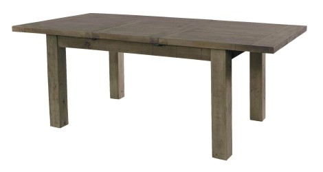 Saltash Driftwood - Reclaimed Pine - Rectangular - Extending Dining Table - 180cm to 230cm - Chunky Wooden Legs