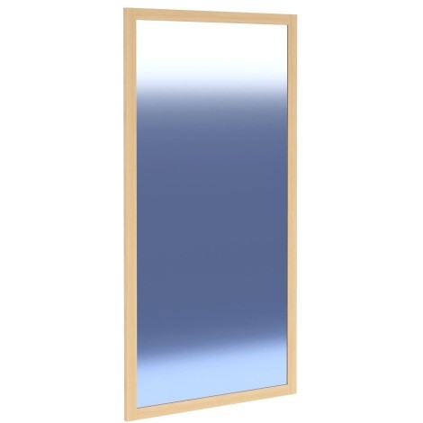 Saxon Oak - Rectangular Long Wall Mirror - Clean Lacquer Finish
