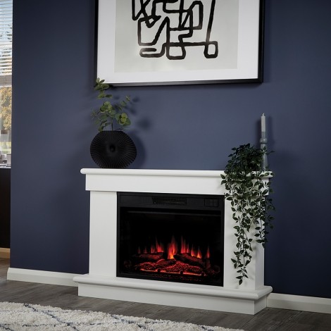 Tenby - 38" White Electric Fireplace Suite - 2kW
