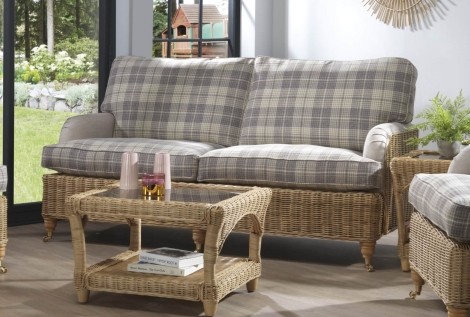 Desser - Seville - Light Oak - Cane 3 Seater Sofa