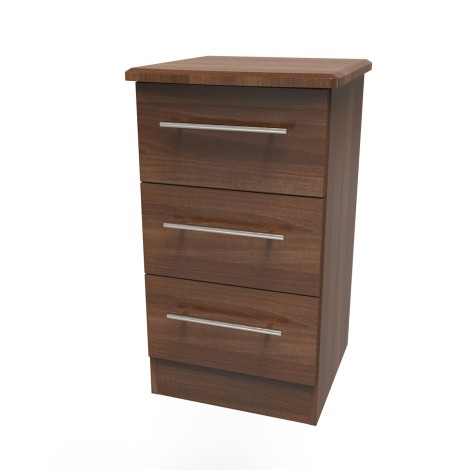 Sherwood - 3 Drawer Locker - Noche Walnut Finish