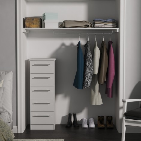 Sherwood - 5 Drawer Locker - Grey Matt Finish