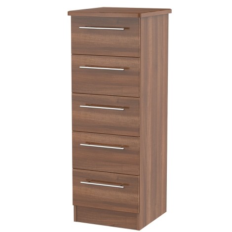 Sherwood - 5 Drawer Locker - Noche Walnut Finish