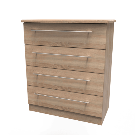 Sherwood - Chest of 4 Drawers - Bardolino Oak Finish