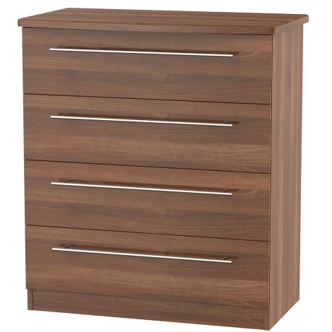 Sherwood - Chest of 4 Drawers - Noche Walnut Finish