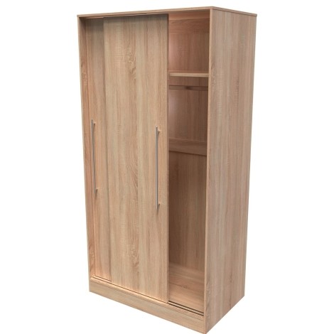 Sherwood - 2 Sliding Door Tall Wardrobe - Bardolino Oak Finish