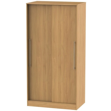 Sherwood - 2 Sliding Door Wardrobe - Modern Oak Finish