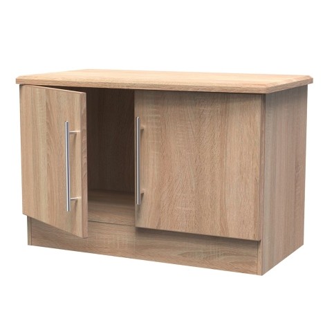 Sherwood - Low 2 door Storage Unit - Bardolino Oak Finish