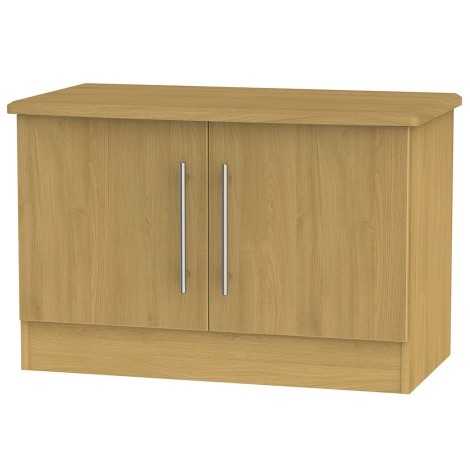 Sherwood - Low 2 door Storage Unit - Modern Oak Finish